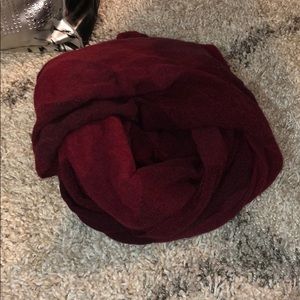 Red sweater infinity scarf